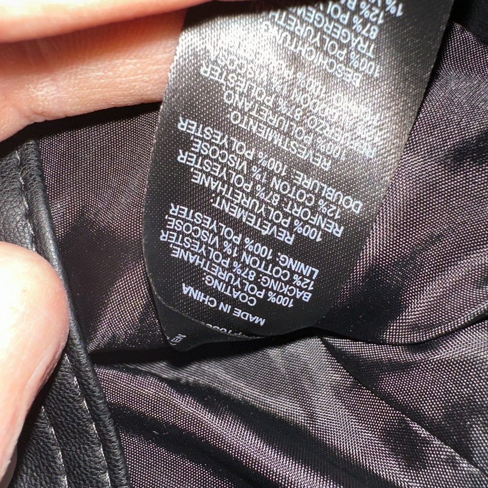 Topshop black faux leather moto jacket - Picture 3 of 10